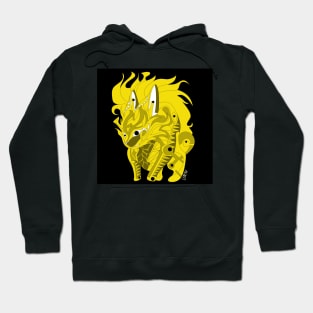 esquilax rabbit hunger of fire ecopop kaiju beast art Hoodie